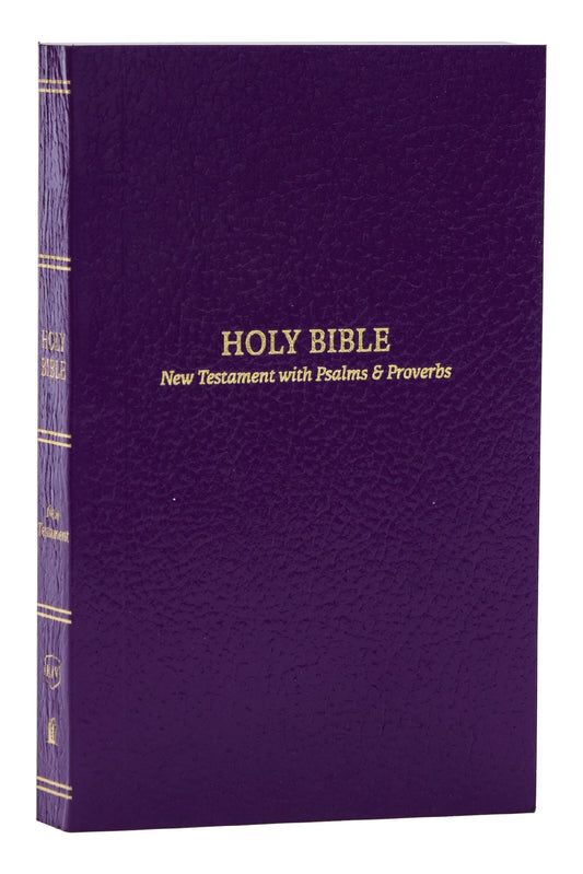 KJV Holy Bible: Pocket New Testament with Psalms and Proverbs, Purple Softcover, Red Letter, Comfort Print: King James Version