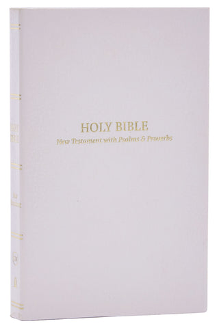 KJV Holy Bible: Pocket New Testament with Psalms and Proverbs, White Softcover, Red Letter, Comfort Print: King James Version