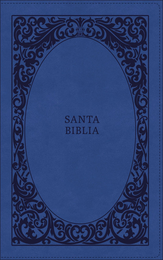 Biblia Reina-Valera 1960, Tierra Santa, Ultrafina Letra Grande, Leathersoft, Azul, Con Cierre-Bibles-9780829772173-BookBizCanada