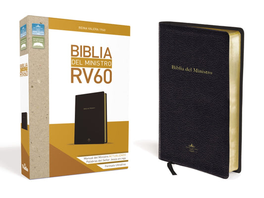 Biblia del Ministro Reina Valera 1960, Tamaño Manual, Leathersoft, Negro / Spanish Ministers Bible Rvr 1960, Leathersoft, Black - Rvr 1960- Reina Valera 1960 (Leather)-Bibles-9780829768374-BookBizCanada