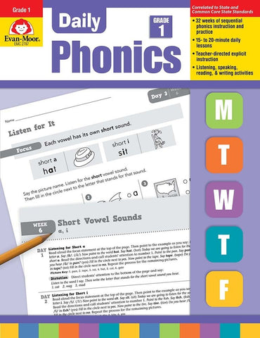 Daily Phonics, Grade 1 Teacher Edition - Evan-Moor Corporation (Paperback)