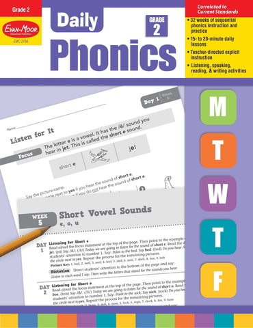 Daily Phonics, Grade 2 Teacher Edition - Evan-Moor Corporation (Paperback)