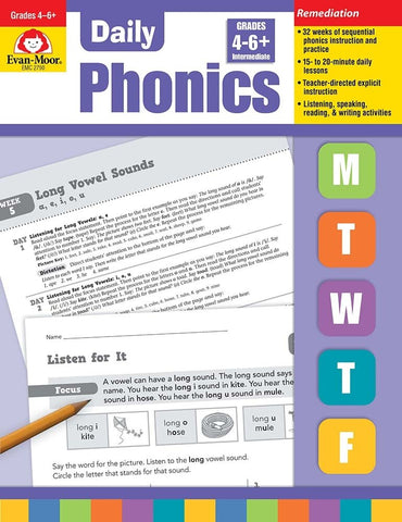 Daily Phonics, Grade 4 - 6 + Teacher Edition - Evan-Moor Corporation (Paperback)