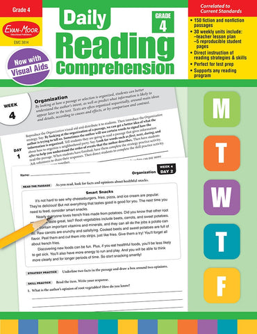 Daily Reading Comprehension, Grade 4 Teacher Edition - Evan-Moor Corporation (Paperback)