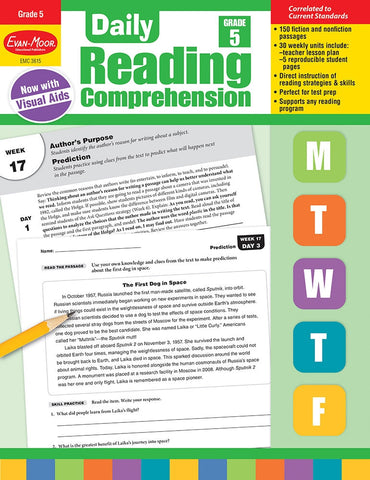 Daily Reading Comprehension, Grade 5 Teacher Edition - Evan-Moor Corporation (Paperback)