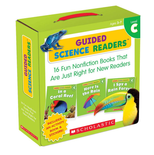 Guided Science Readers: Level C (Parent Pack): 16 Fun Nonfiction Books That Are Just Right for New Readers [With Sticker(s) and Activity Book] - Charlesworth, Liza (Boxed Set)-Children's Books/Ages 4-8 Nonfiction-9780545650946-BookBizCanada