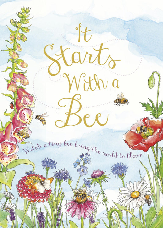 It Starts with a Bee: Watch a Tiny Bee Bring the World to Bloom - Webber, Jennie (Hardcover)-Children's Books/Ages 4-8 Nonfiction-9780711270350-BookBizCanada