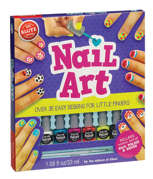 Nail Art: Over 35 Easy Designs for Little Fingers [With Non-Toxic Peel-Off Nail Polish and Brush] - Klutz (Paperback)-Children's Books/Ages 9-12 Nonfiction-9780545802642-BookBizCanada