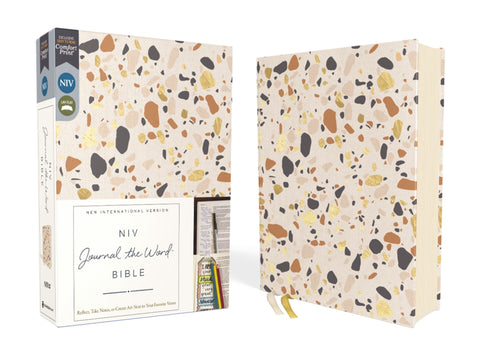 Niv, Journal the Word Bible (Perfect for Note-Taking), Cloth Over Board, Cream, Red Letter, Comfort Print: Reflect, Take Notes, or Create Art Next to - Zondervan (Hardcover)