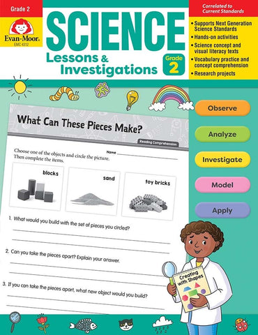 Science Lessons and Investigations, Grade 2 Teacher Resource - Evan-Moor Corporation (Paperback)