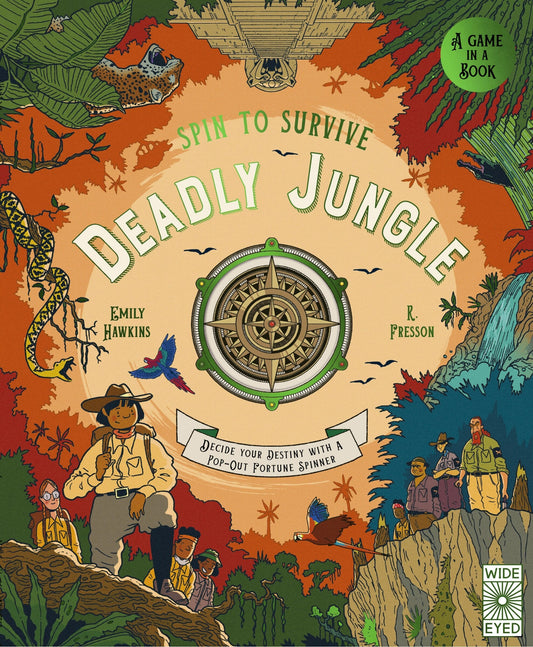 Spin to Survive: Deadly Jungle: Decide Your Destiny with a Pop-Out Fortune Spinner - Hawkins, Emily (Hardcover)-Children's Books/Ages 9-12 Nonfiction-9780711265738-BookBizCanada