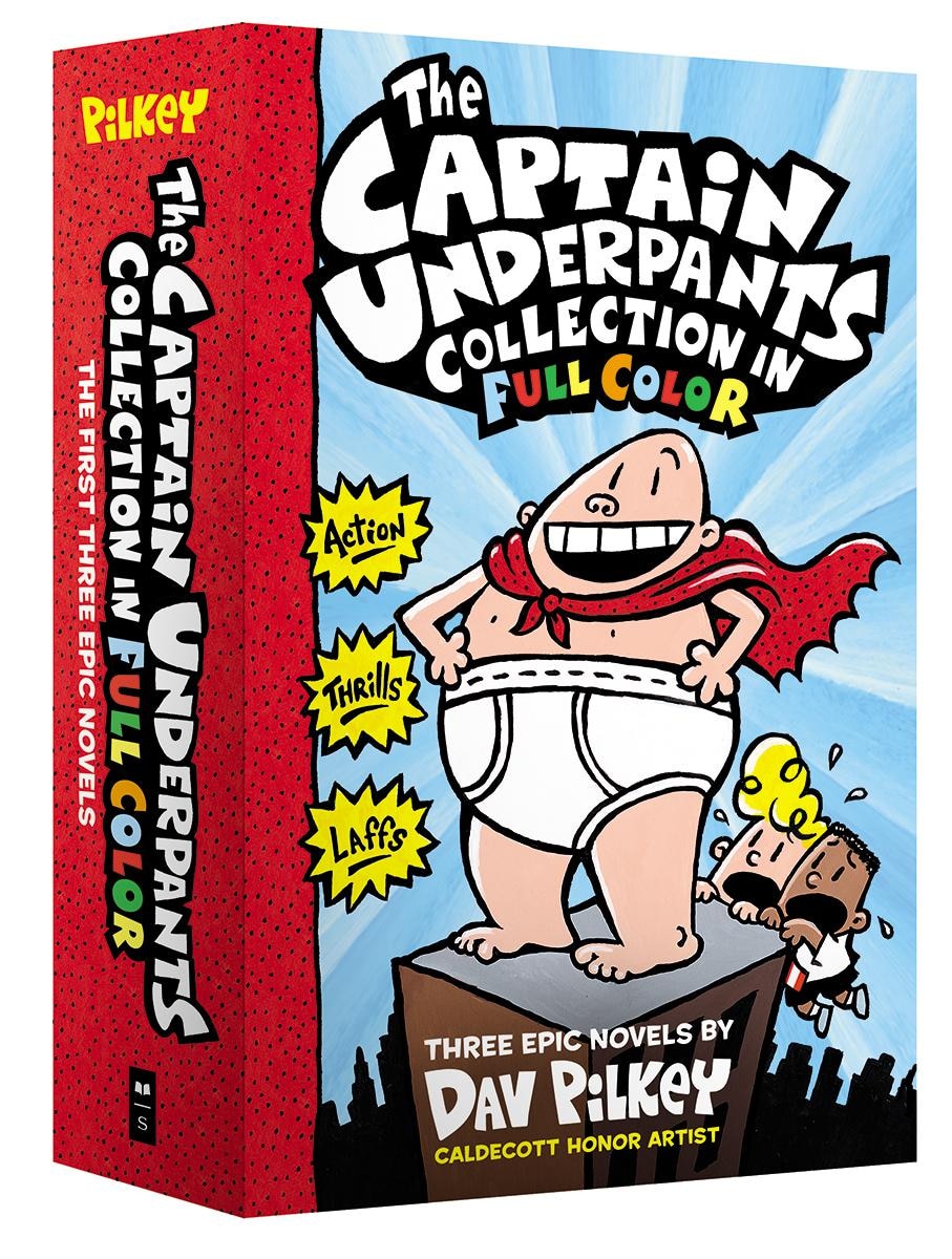 The Captain Underpants Color Collection (Captain Underpants #1-3 Boxed Set) - Pilkey, Dav (Boxed Set)-Children's Books/Ages 9-12 Fiction-9780545870115-BookBizCanada