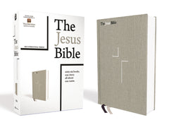 The Jesus Bible, NIV Edition, Cloth Over Board, Gray Linen, Comfort Print - Passion Publishing (Hardcover)