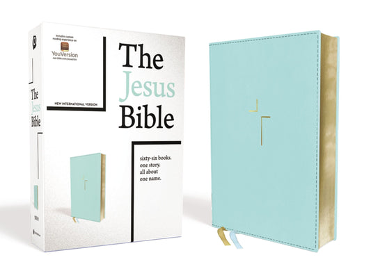 The Jesus Bible, NIV Edition, Leathersoft, Blue, Comfort Print-Bibles-9780310452256-BookBizCanada