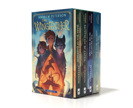 Wingfeather Saga Boxed Set: On the Edge of the Dark Sea of Darkness; North! or Be Eaten; The Monster in the Hollows; The Warden and the Wolf King - Peterson, Andrew (Hardcover)-Children's Books/Ages 9-12 Fiction-9780593235690-BookBizCanada